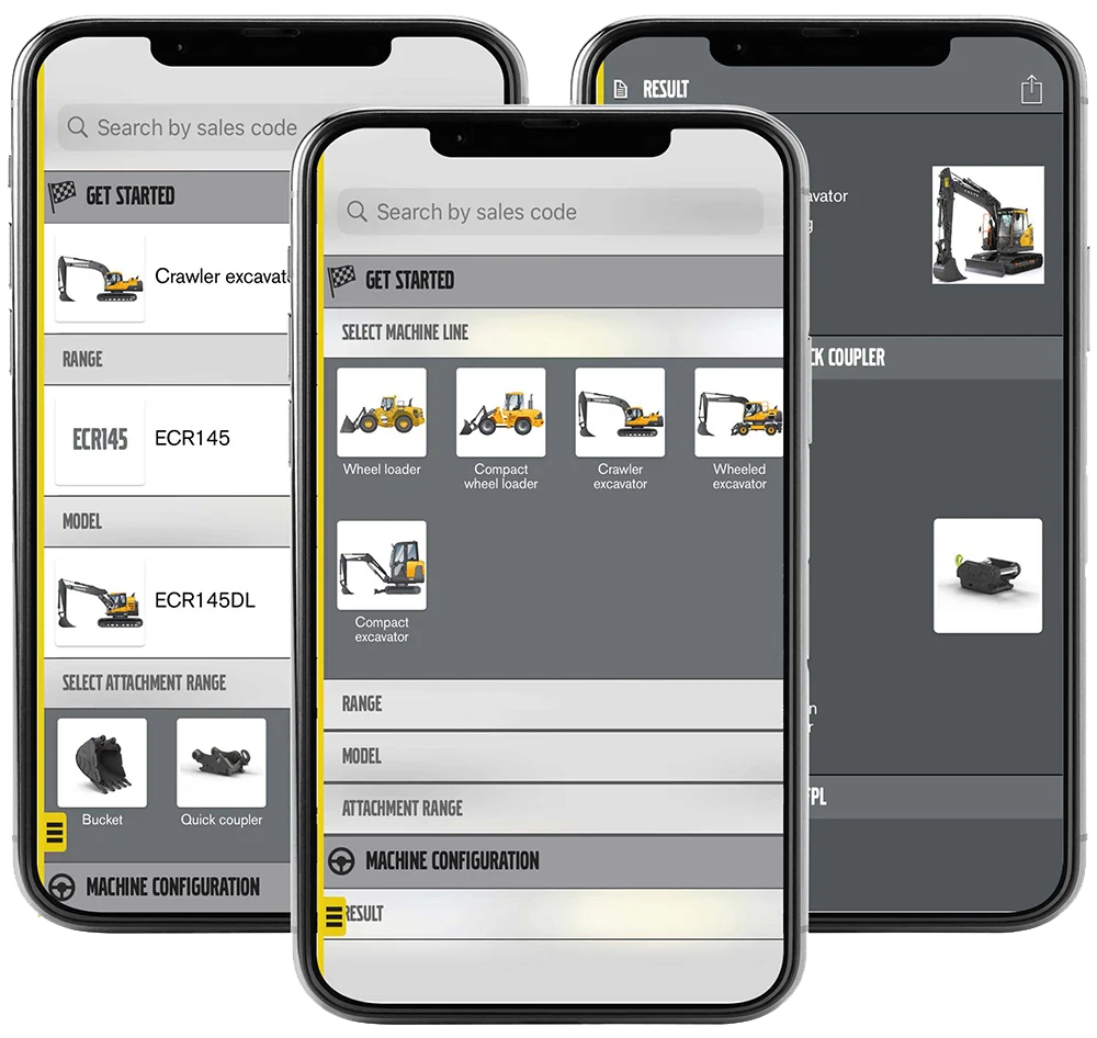Volvo Attachment Selector App - välj rätt redskap till din Volvo CE-maskin
